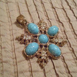 Faux Turquoise Pendant